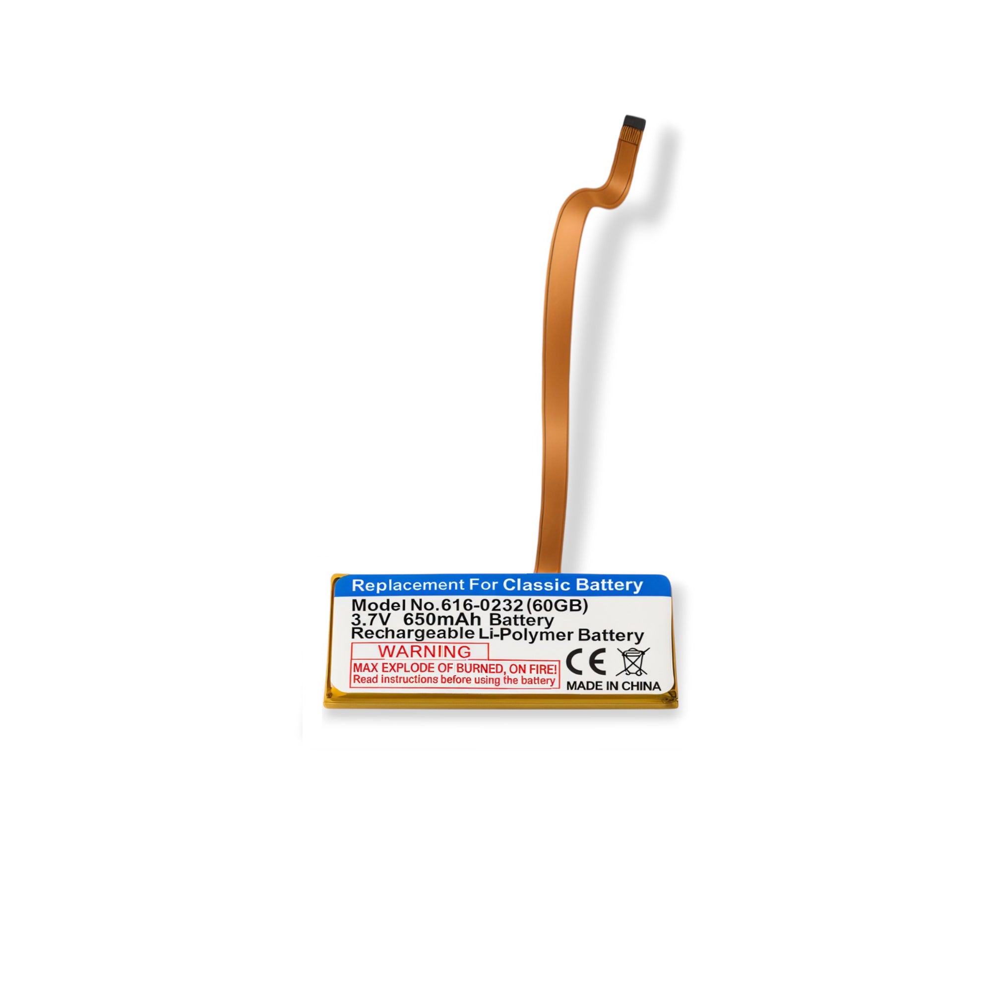 650mAh iPod Classic Battery Replacement 5th 6th 7th Gen – moonlit